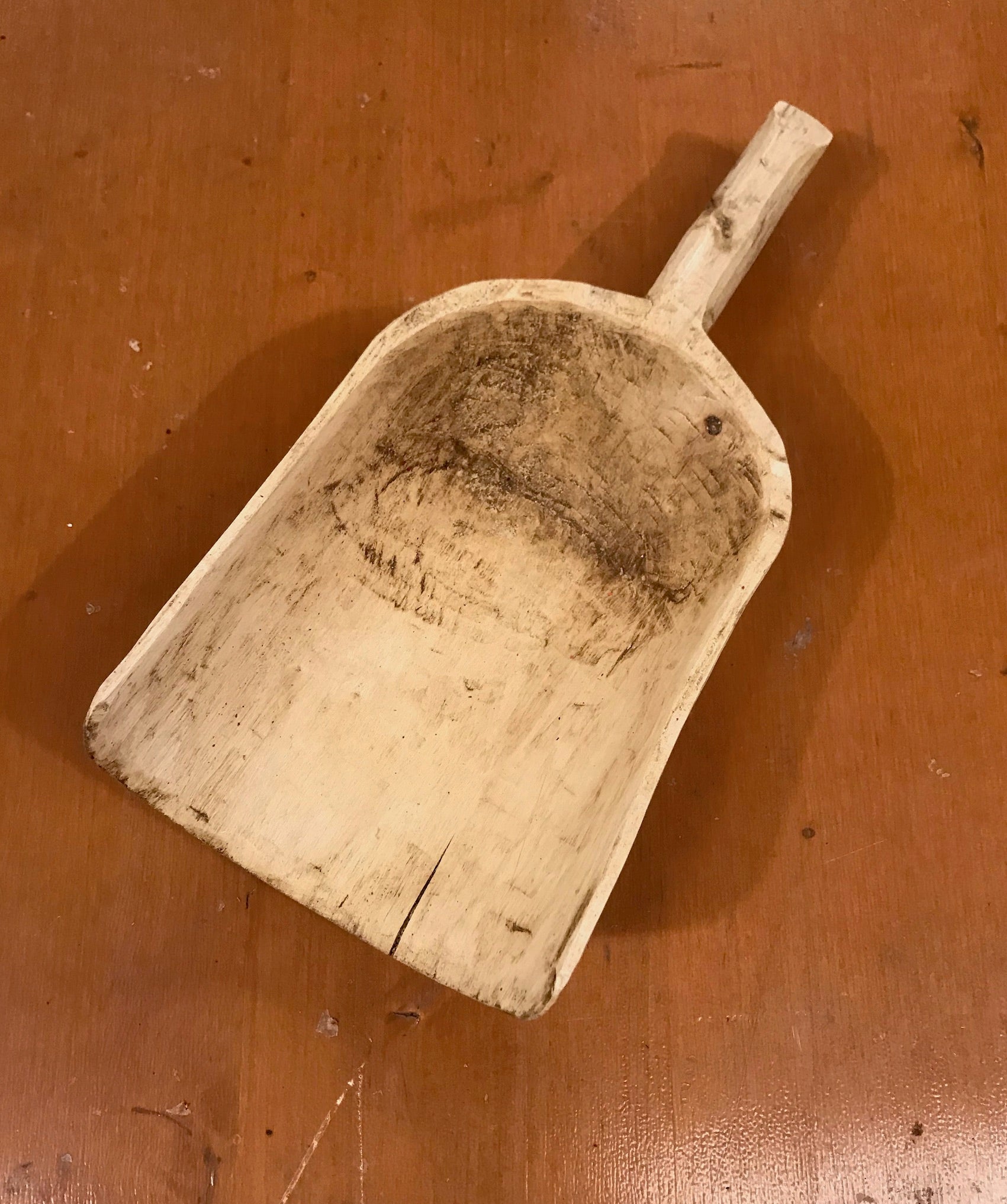 Vintage  Wooden Grain Scoop  #3667C