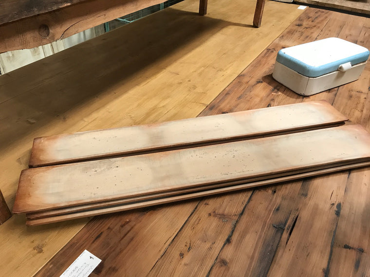 Vintage industrial French breadboard baguette tray #2229