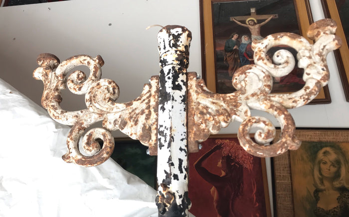 Vintage European Cast Iron Light Pole #3670A