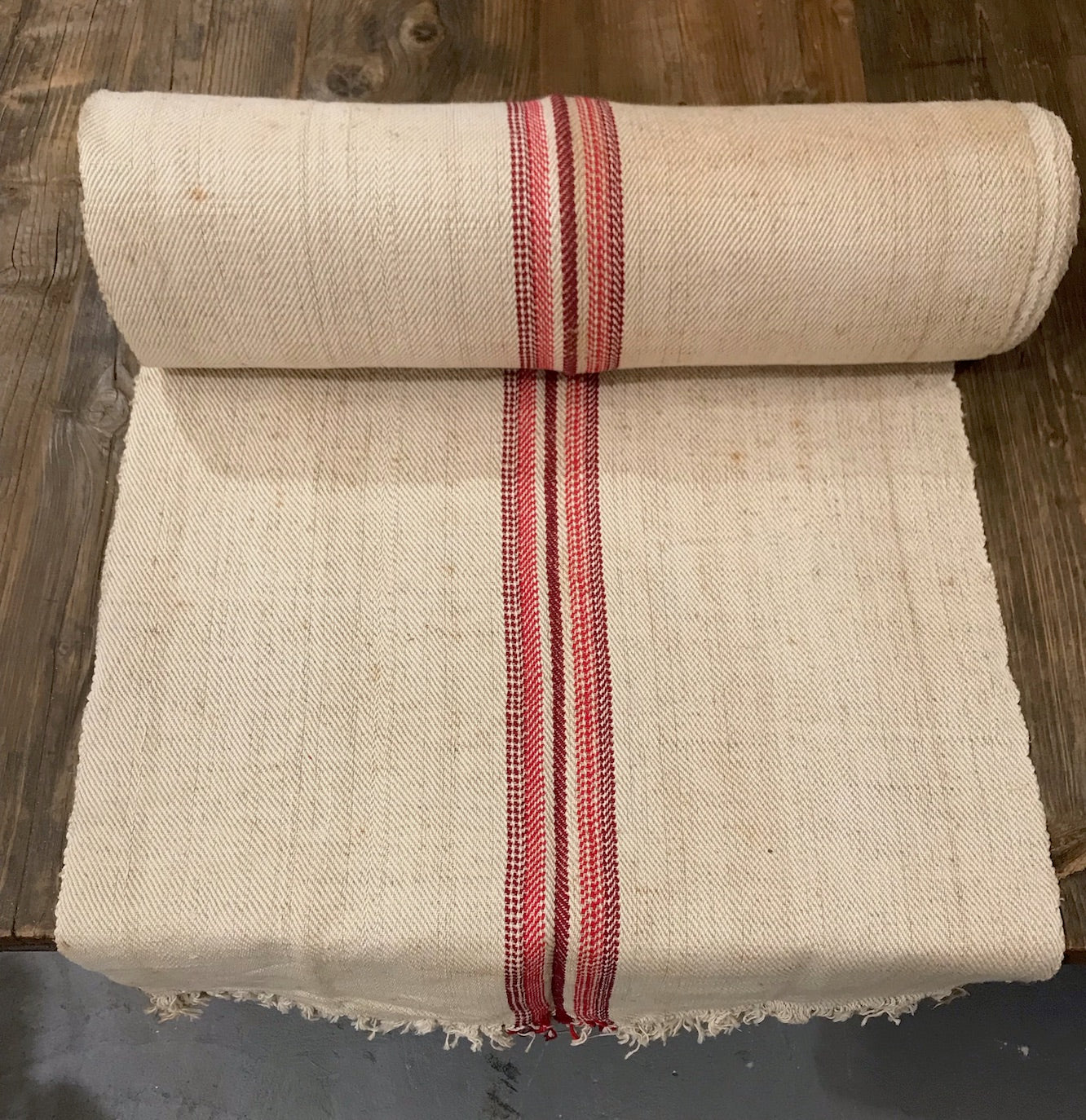 Vintage  Linen/Hemp Grain Sack Material  1940s  #3672F  (Read Information About This Item)  Byron