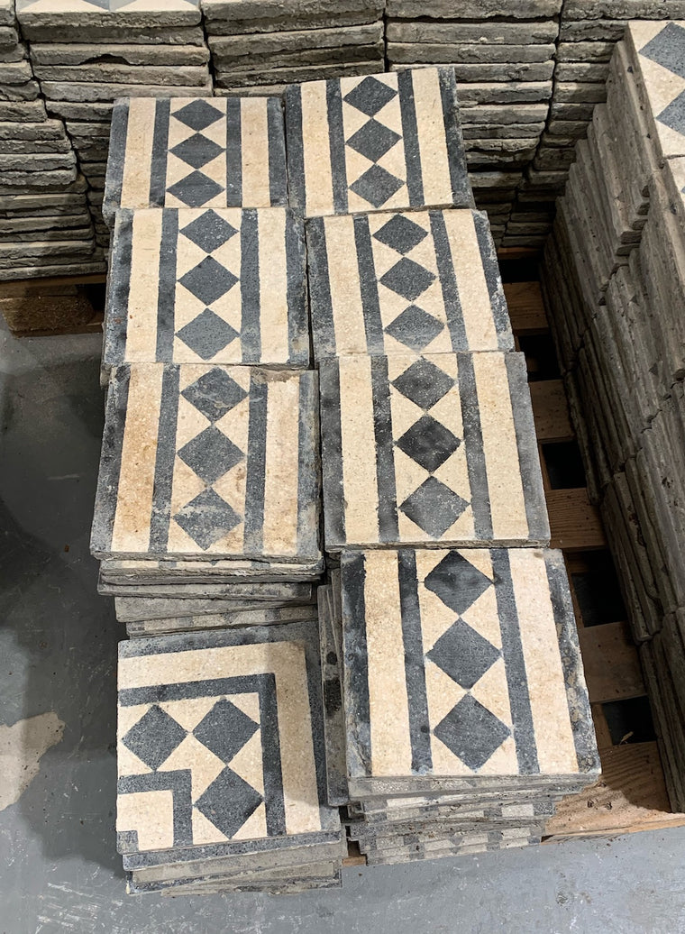 Vintage Spanish Border Floor Tiles sold per sq meter# 4494
