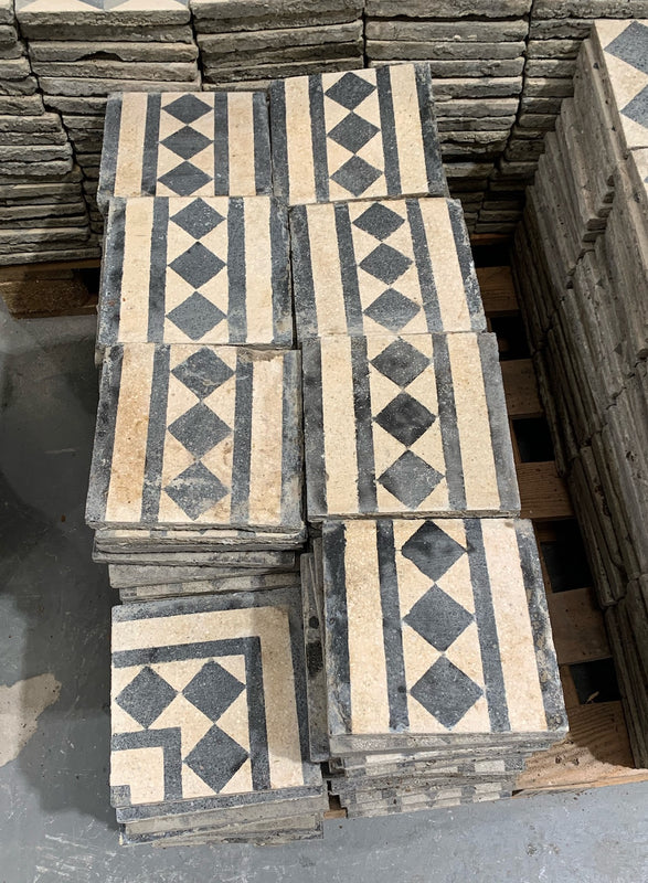 Vintage Spanish Border Floor Tiles sold per sq meter# 4494 ON HOLD