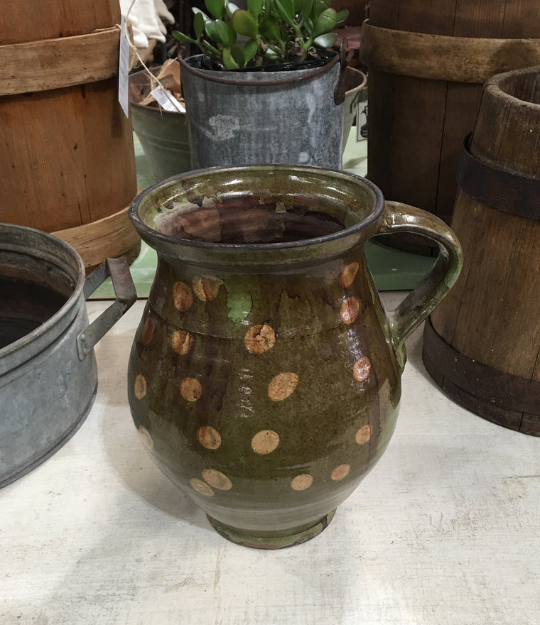 Old  Hungarian Gypsy Terracotta Jug #3238 (1)