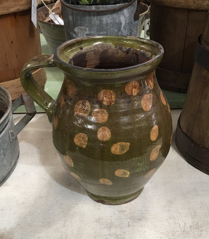 Old  Hungarian Gypsy Terracotta Jug #3238 (2) on hold Hannah