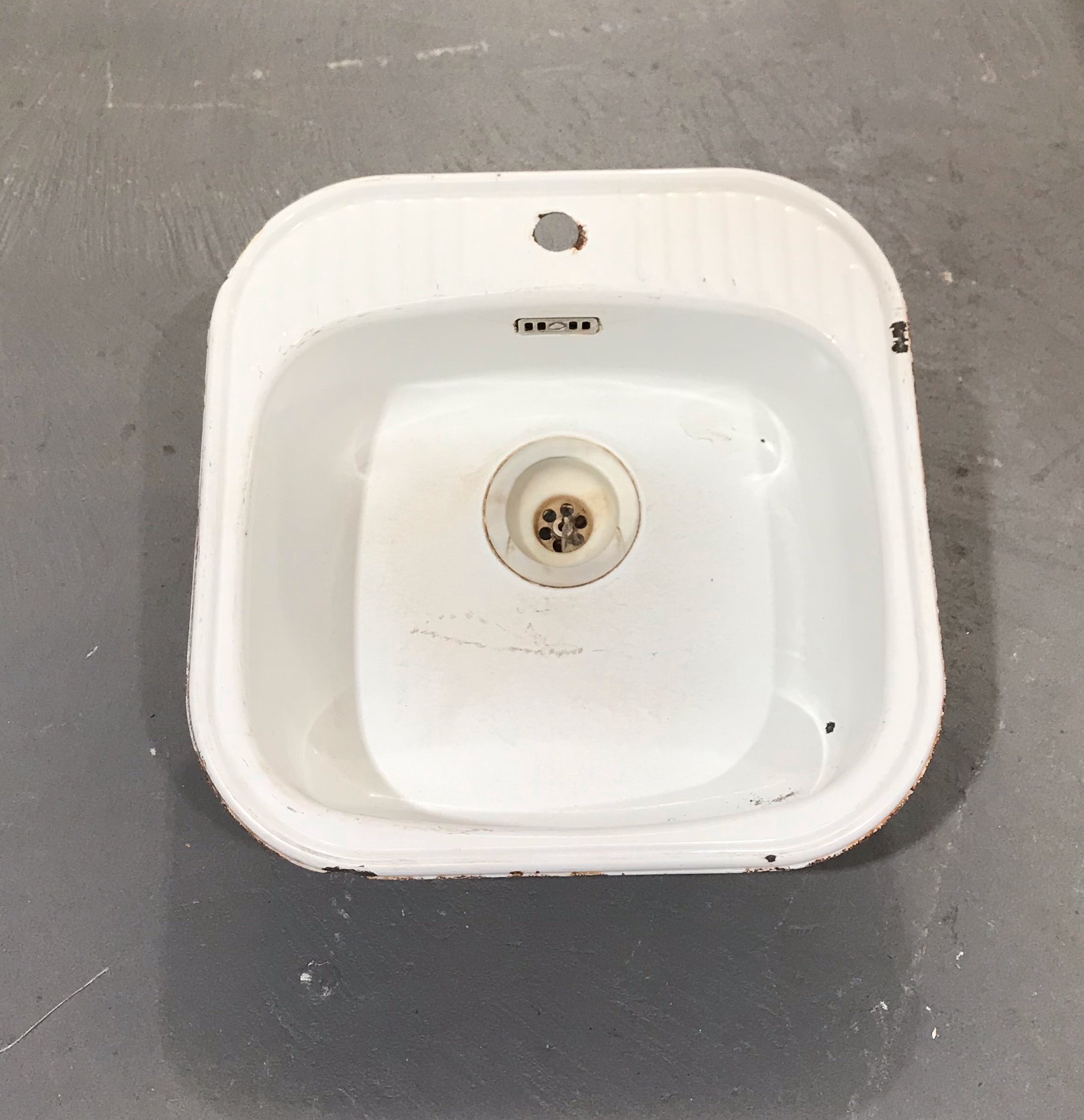 Vintage  European Enamel Wall Sink #3759A