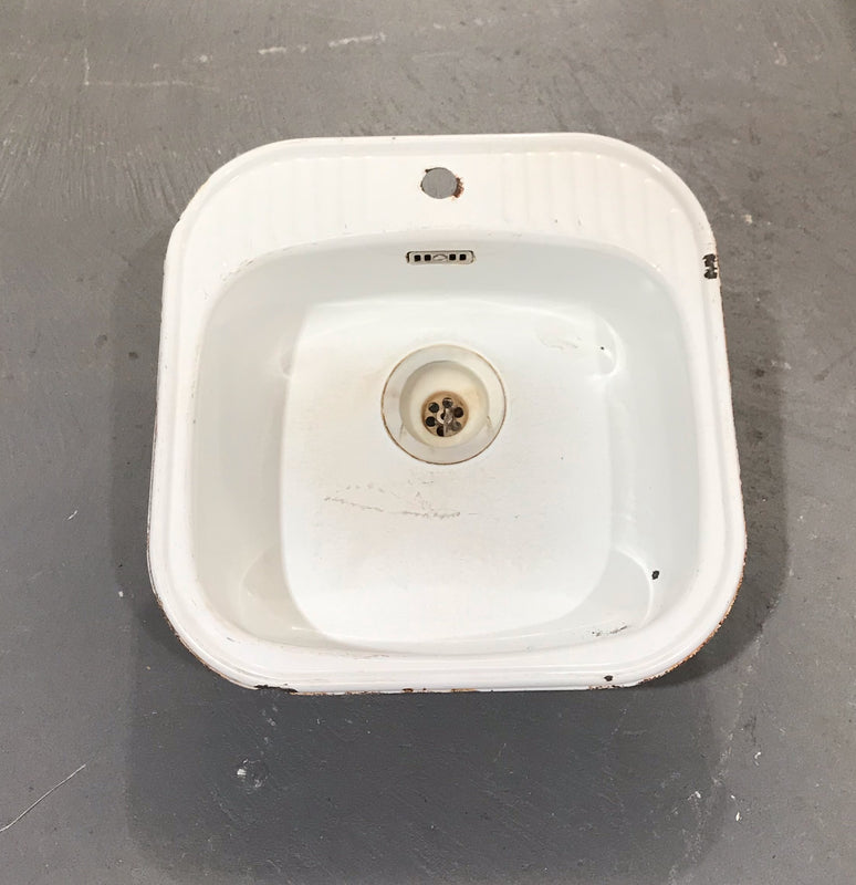 Vintage  European Enamel Wall Sink #3759A