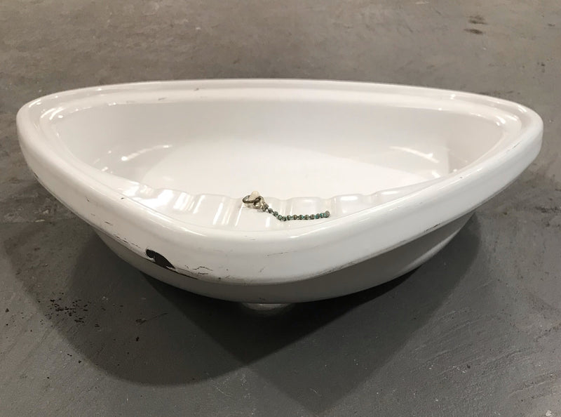 Vintage  European Enamel Wall Sink #3759C