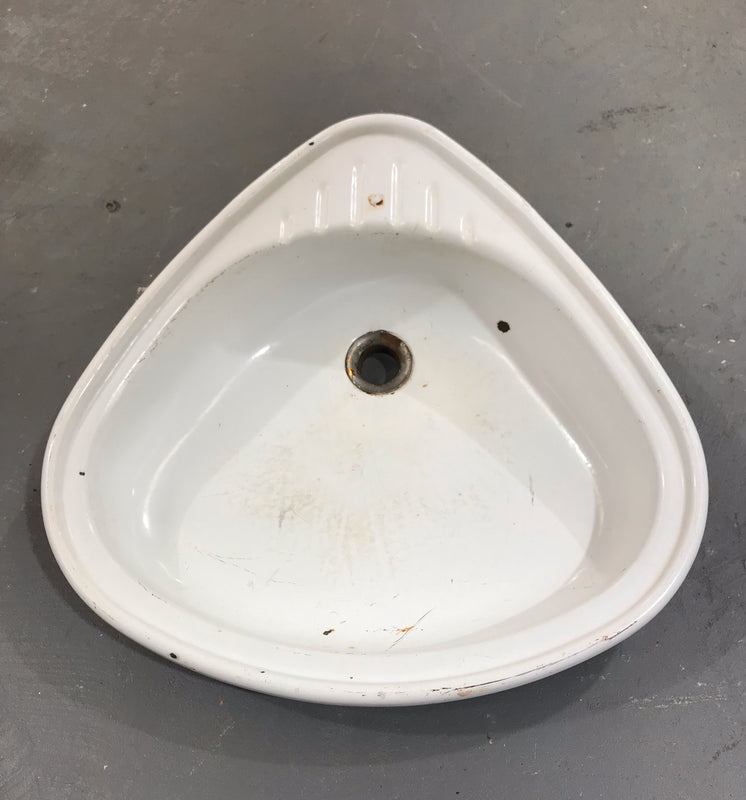 Vintage  European Enamel Wall Sink #3759D