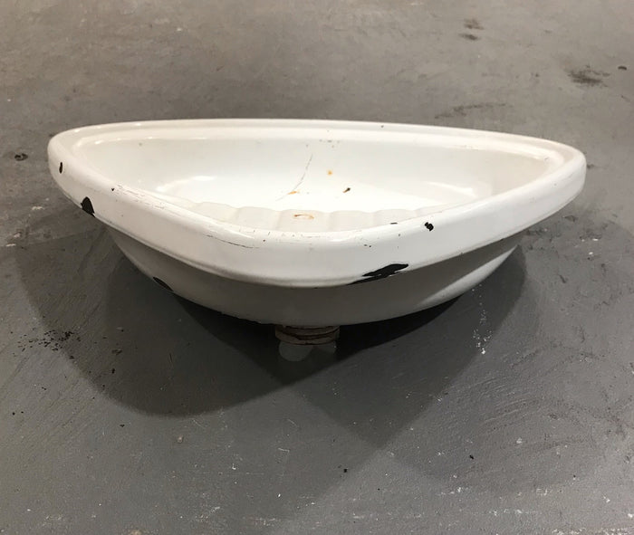 Vintage  European Enamel Wall Sink #3759D