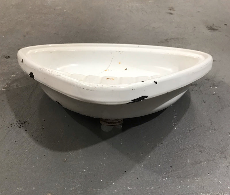 Vintage  European Enamel Wall Sink #3759D