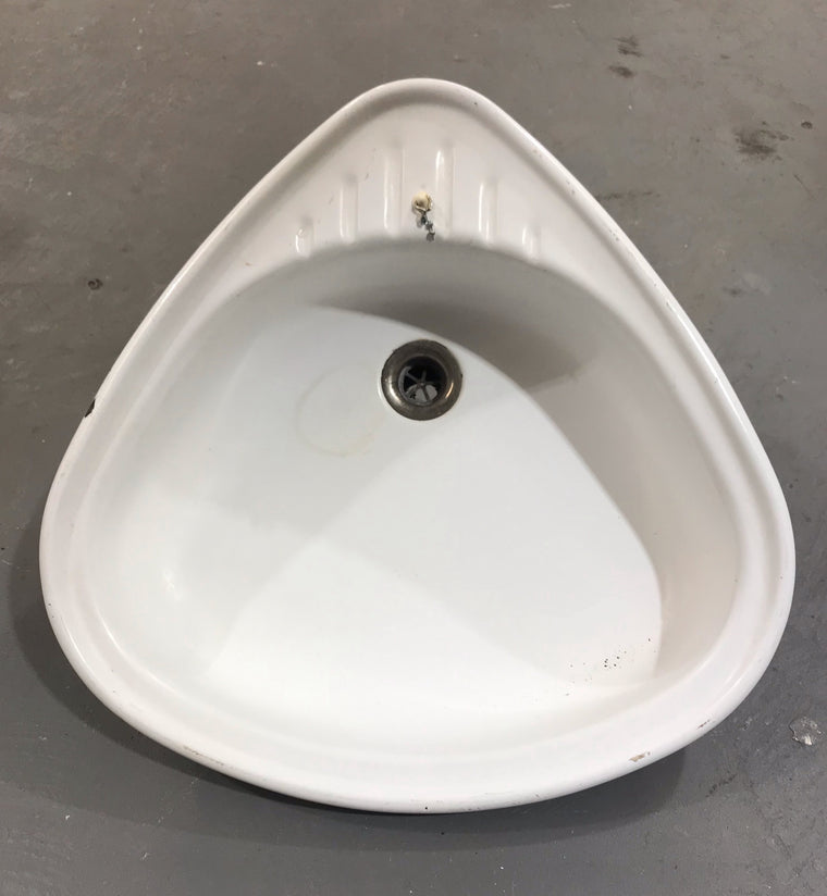 Vintage  European Enamel Wall Sink #3759