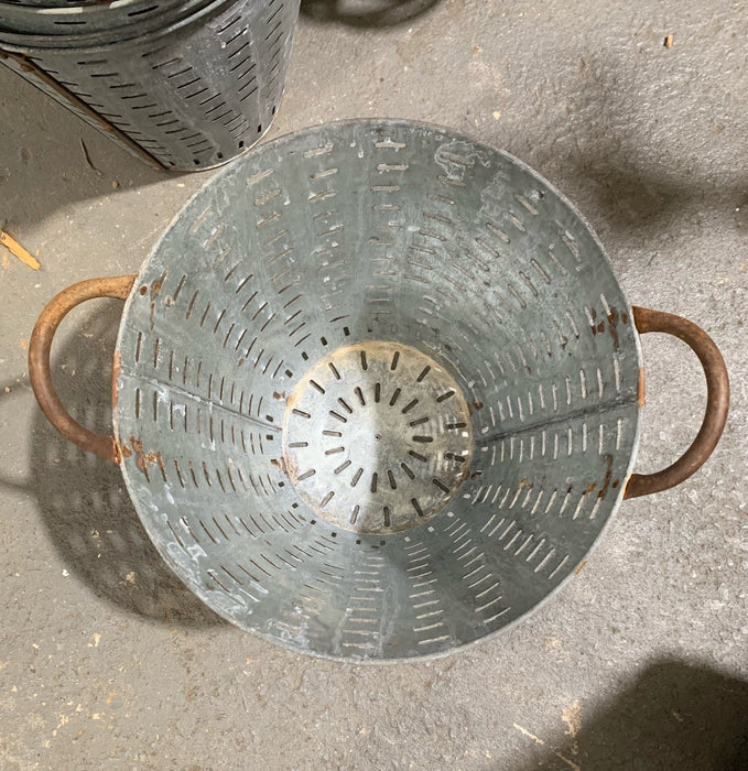 Turkish Galvanised Olive Picking Bucket  #4601 Byron