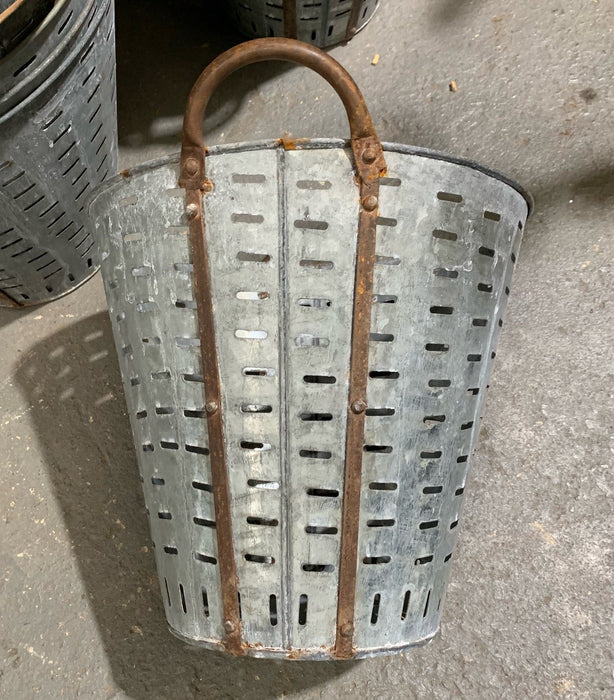 Turkish Galvanised Olive Picking Bucket  #4601 Byron