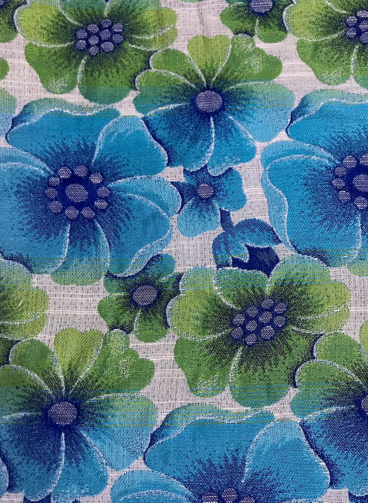 Vintage Curtain/ Fabric  #F406  FREE AUS POSTAGE