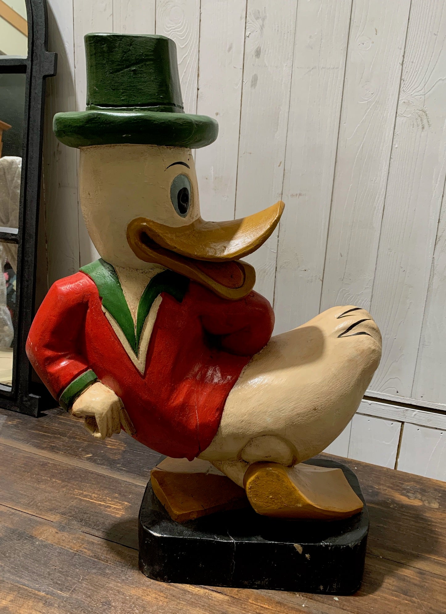 Vintage  Wood Carved Duck  #4528