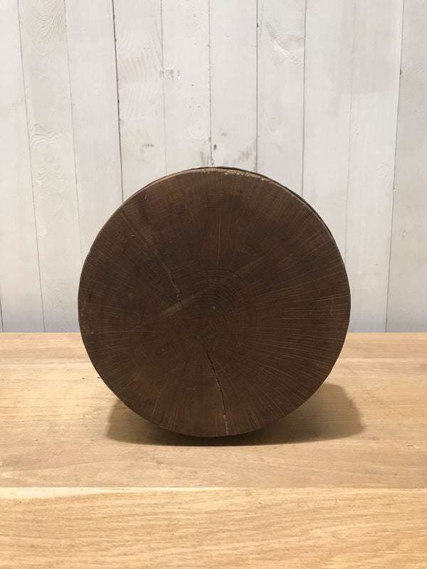 Vintage  European Wooden Block Stool #3761C