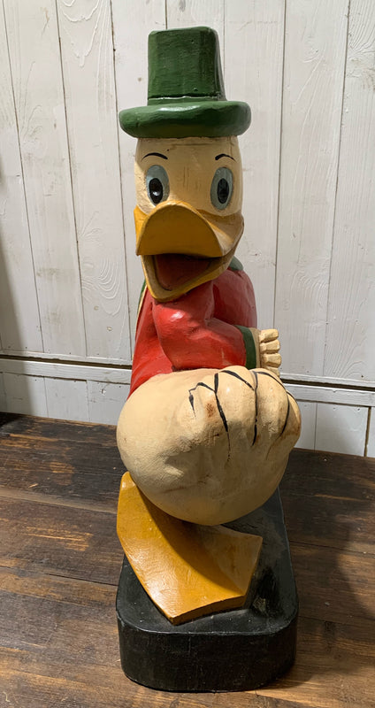 Vintage  Wood Carved Duck  #4528