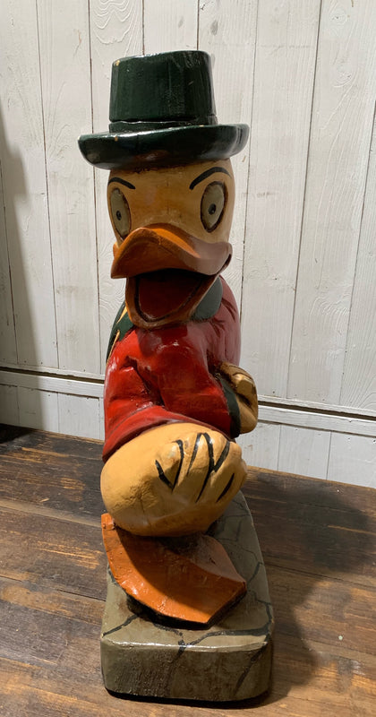 Vintage  Wood Carved Duck  #4529