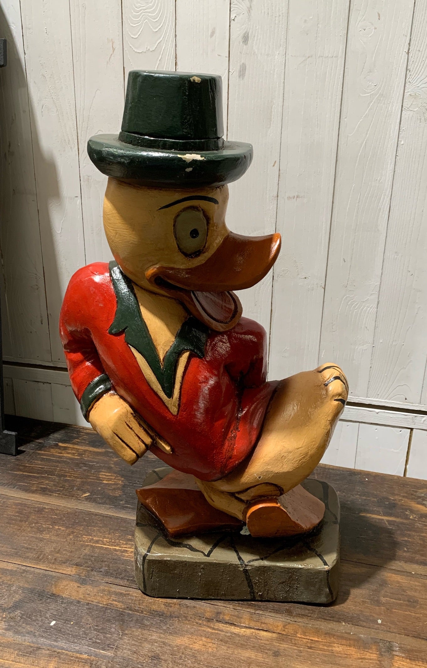 Vintage  Wood Carved Duck  #4529