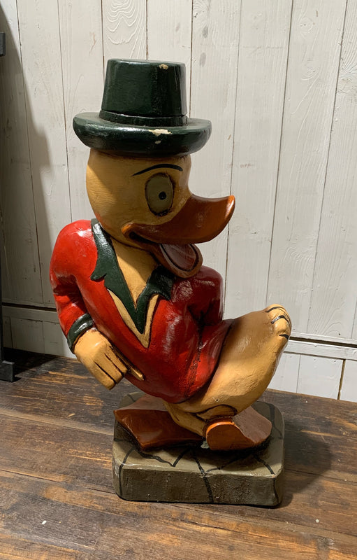 Vintage  Wood Carved Duck  #4529