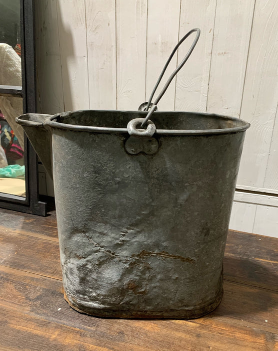 Vintage  Galvanised Water Bucket  #4534
