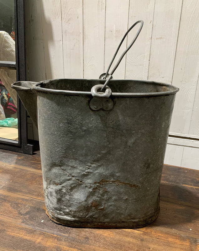 Vintage  Galvanised Water Bucket  #4534