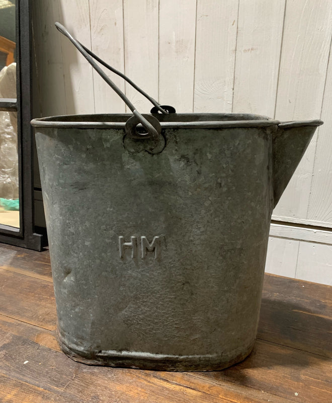 Vintage  Galvanised Water Bucket  #4534
