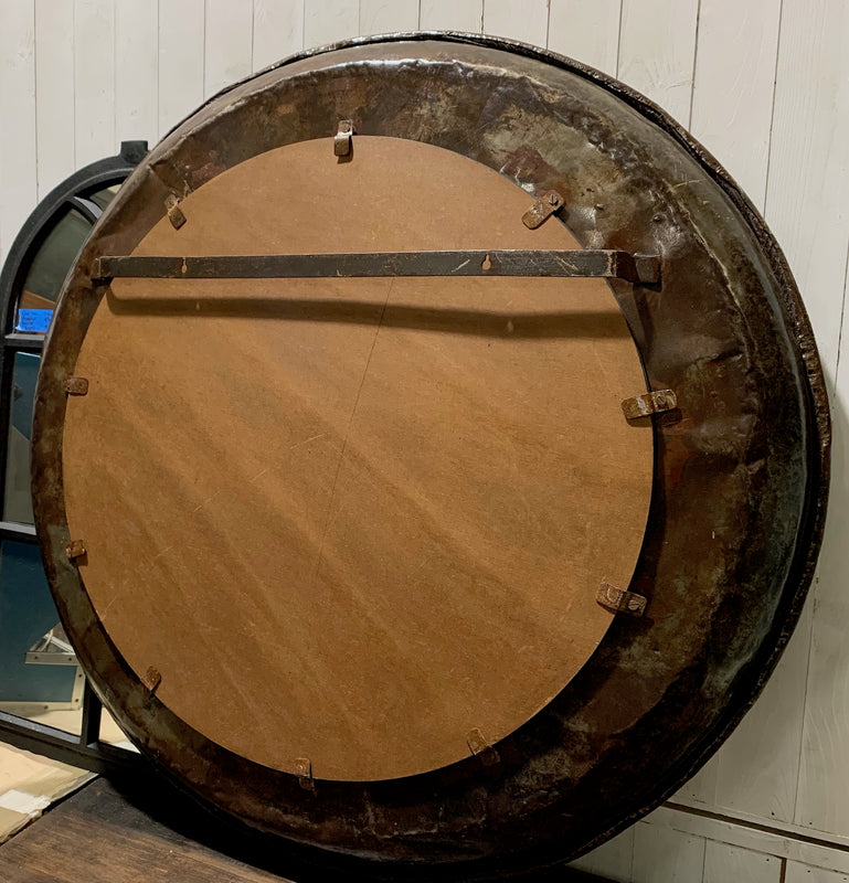 Vintage  Round Metal Mirror #4542