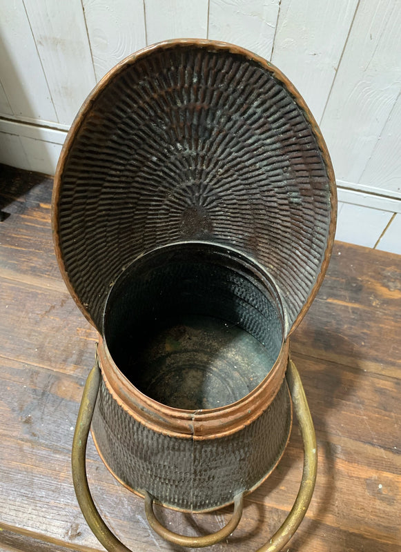 Vintage  Copper Ash Bucket #4549