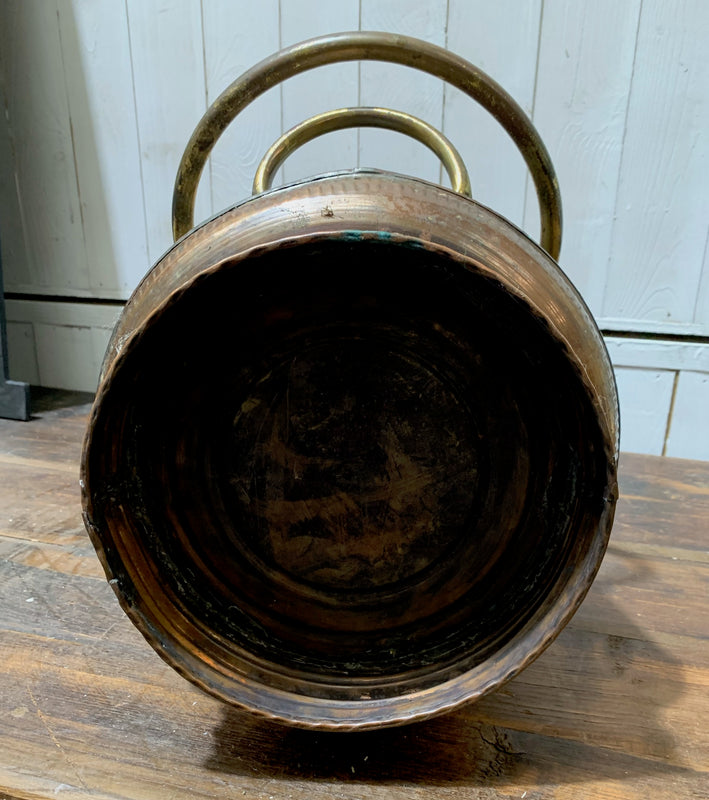 Vintage  Copper Ash Bucket #4549