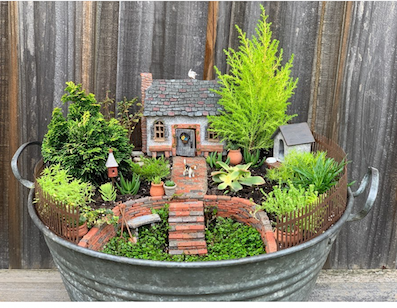 # Gallery 54 Vintage Galvanised Tub @minifairygarden