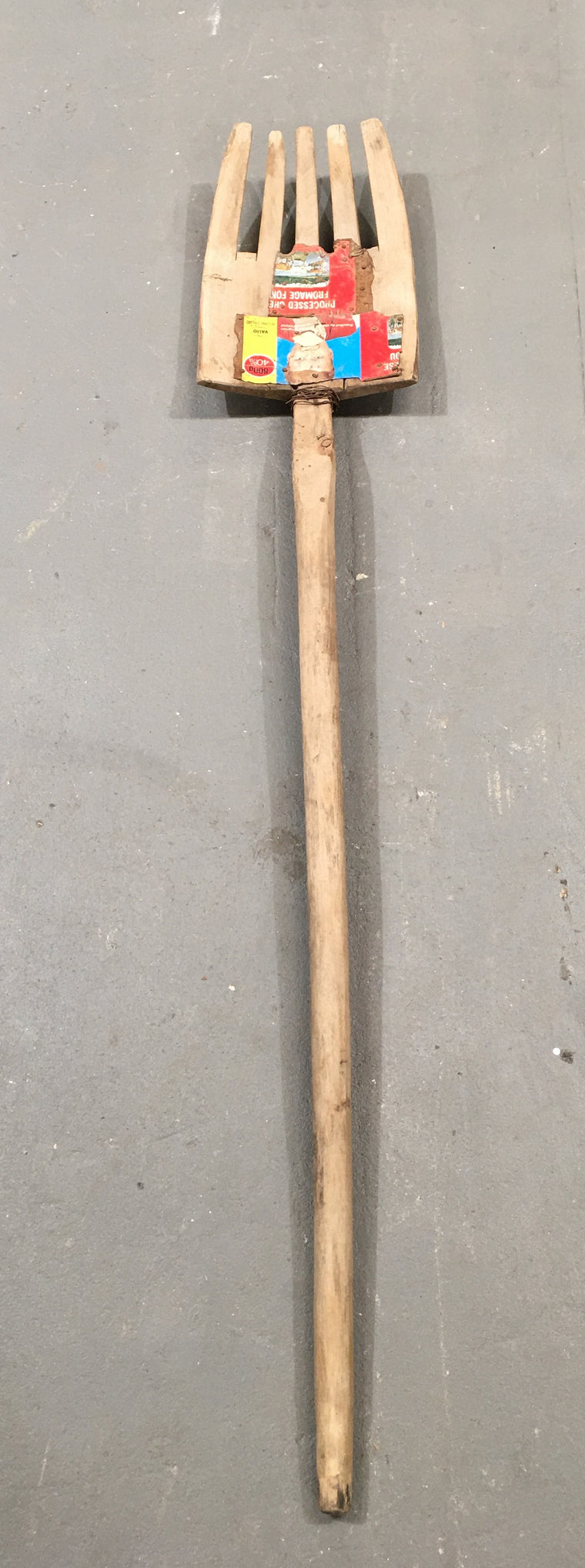 Vintage  European Wooden Grain Fork  #3251  (3)