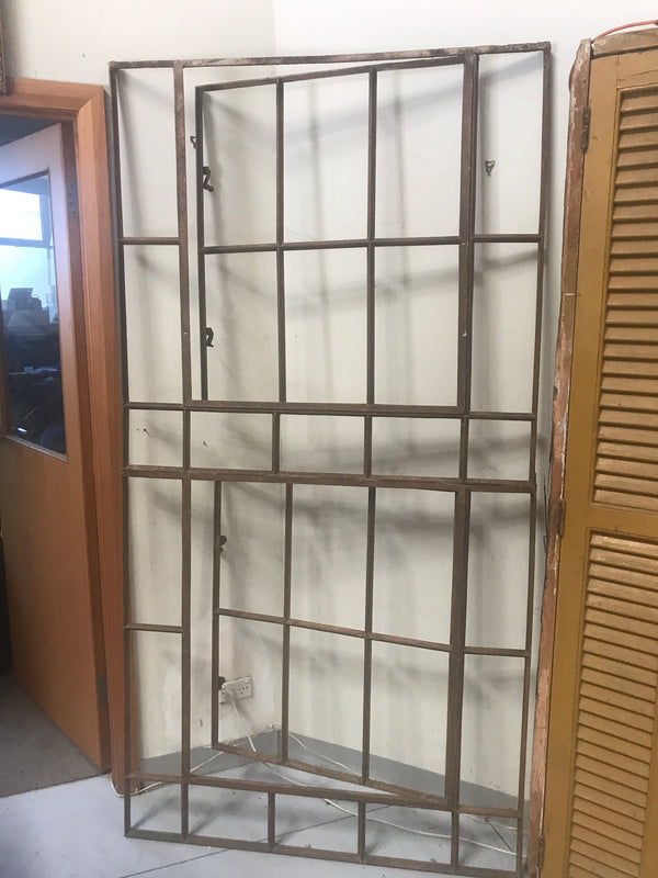 Vintage industrial European cast iron  window #2409