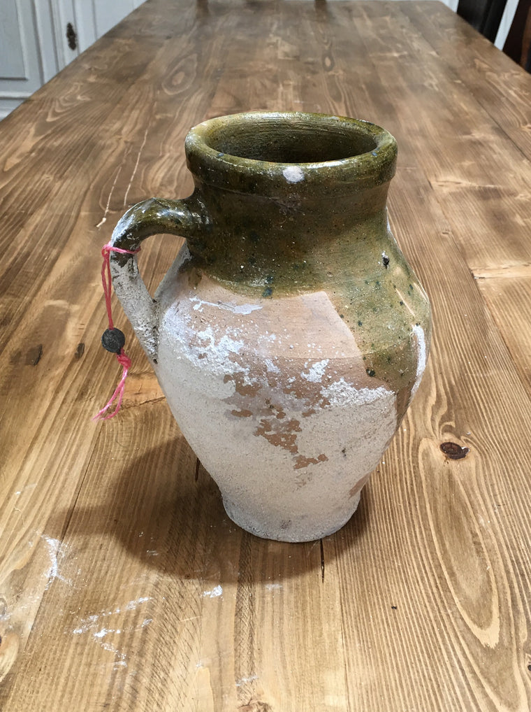 Vintage Turkish Terracotta Glazed  Pot #3253 (3)