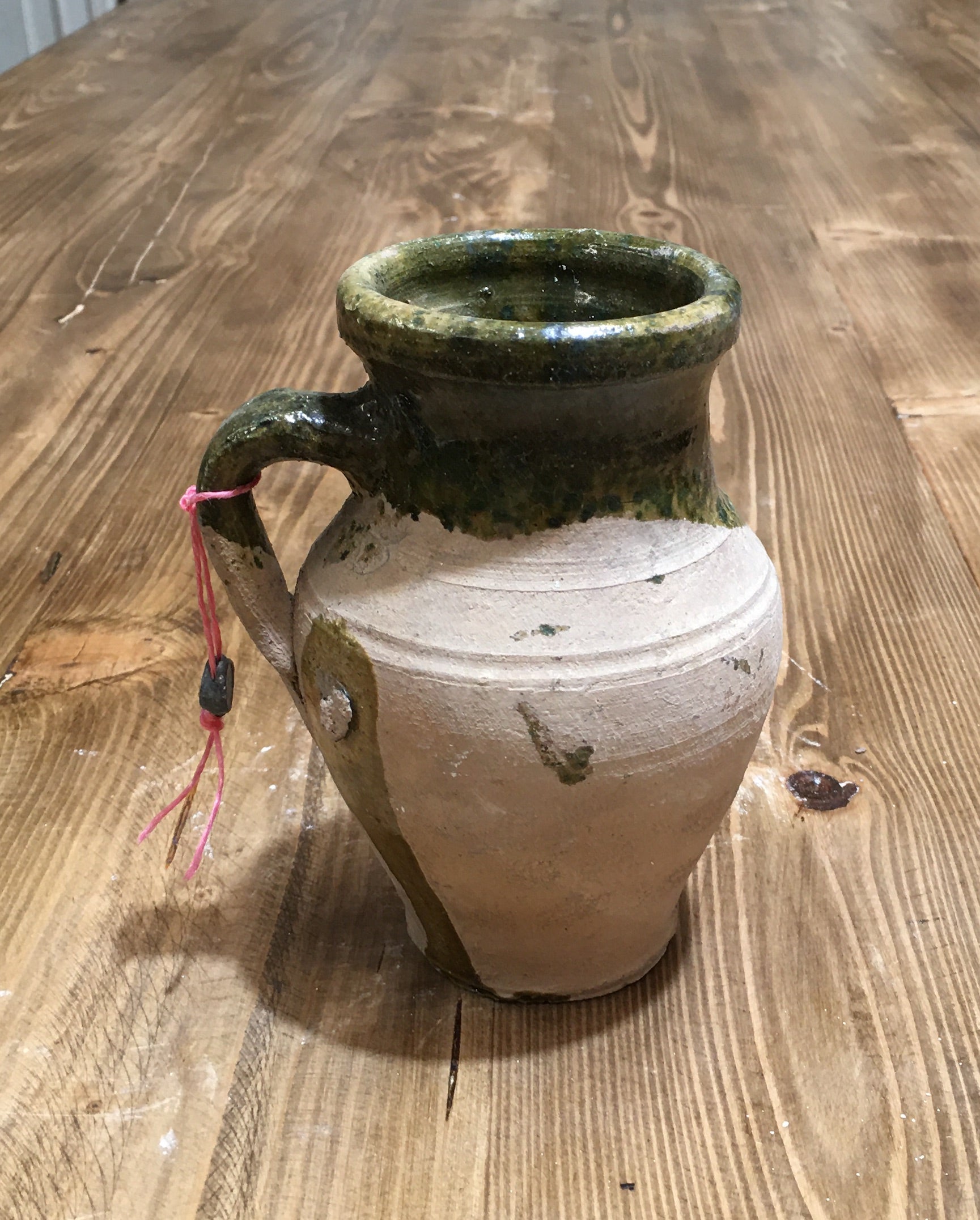 Vintage Turkish Terracotta Glazed  Pot #3256 (2)