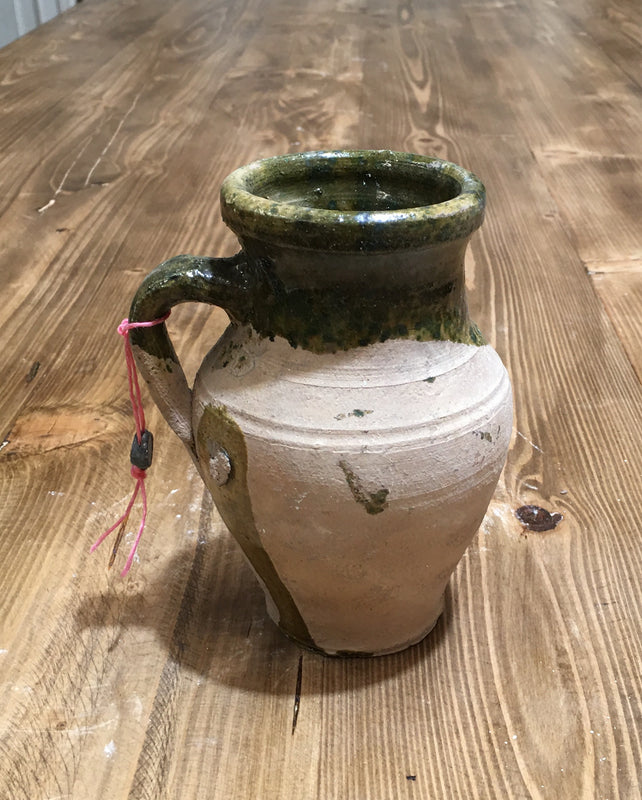 Vintage Turkish Terracotta Glazed  Pot #3256 (2)