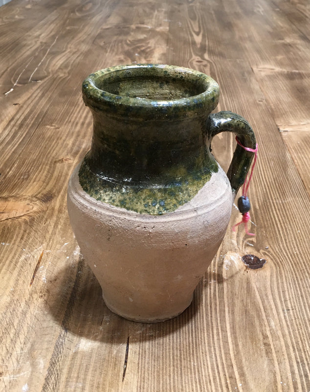 Vintage Turkish Terracotta Glazed  Pot #3256 (2)