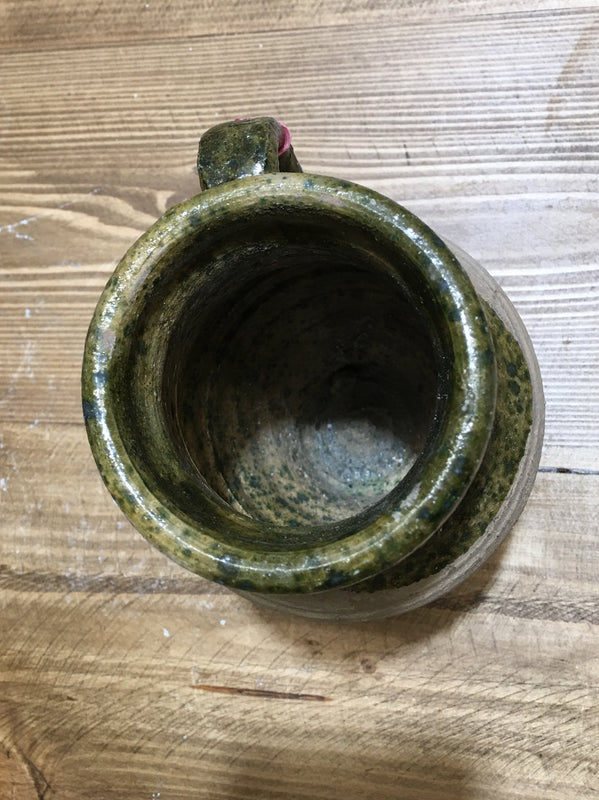 Vintage Turkish Terracotta Glazed  Pot #3256 (2)