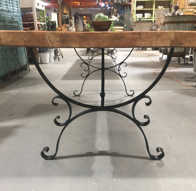 Vintage Europan Cast Iron/Baltic Pine  Kitchen Table #3257 (4)