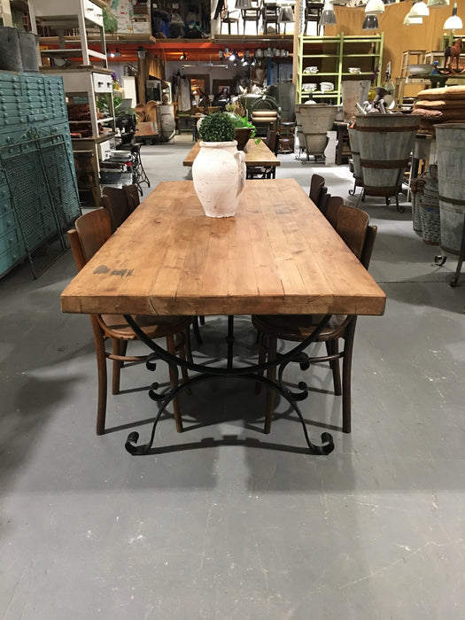 Vintage Europan Cast Iron/Baltic Pine  Kitchen Table #3257 (4)