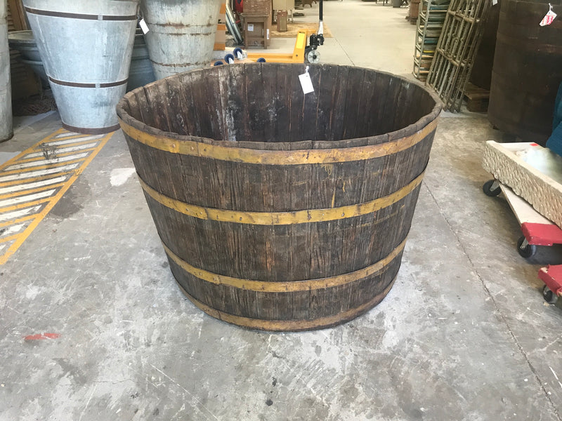Vintage industrial French oak oval huge wine barrel #1981/4 melbourne