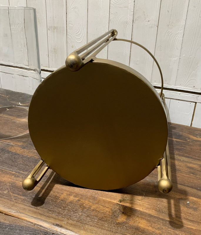 Metal and Glass Candle Holder  #4618  Byron
