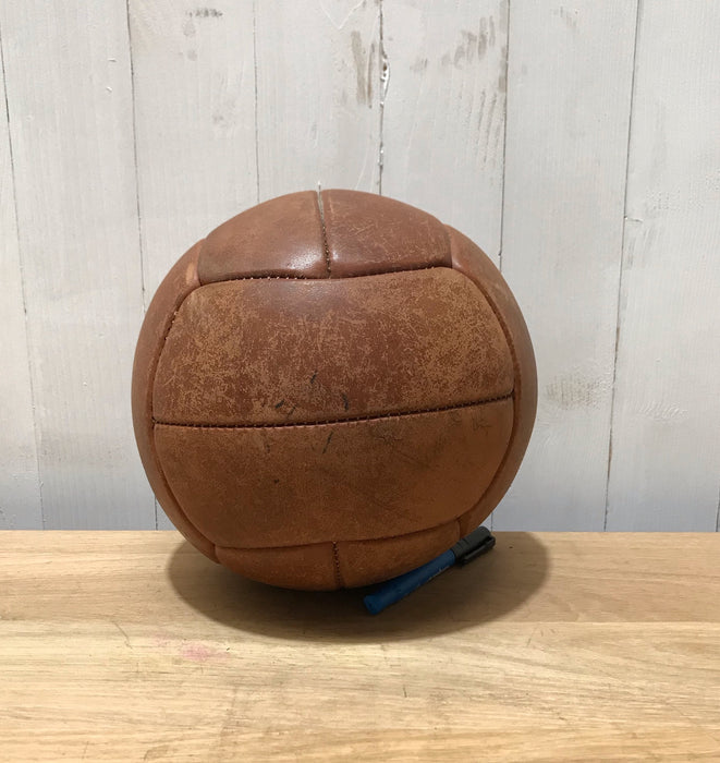 1940s Romanian Leather Medicine Ball #3684J