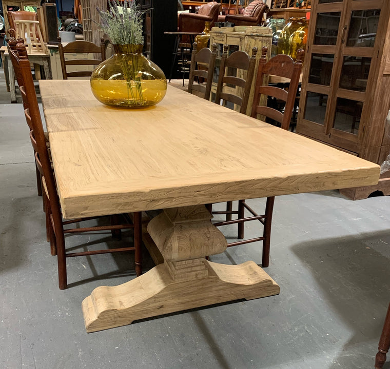 Pedestal Base  Wooden Dining Table  #4587 Byron