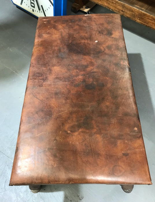 Vintage Romanian Leather Gym Table   #3679C