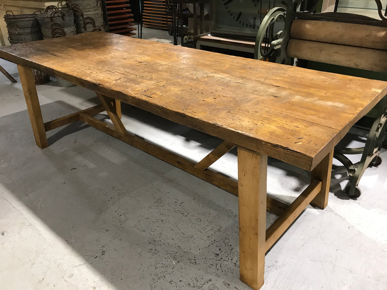 Vintage industrial European kitchen farmhouse dining table 3.0 meter #2411
