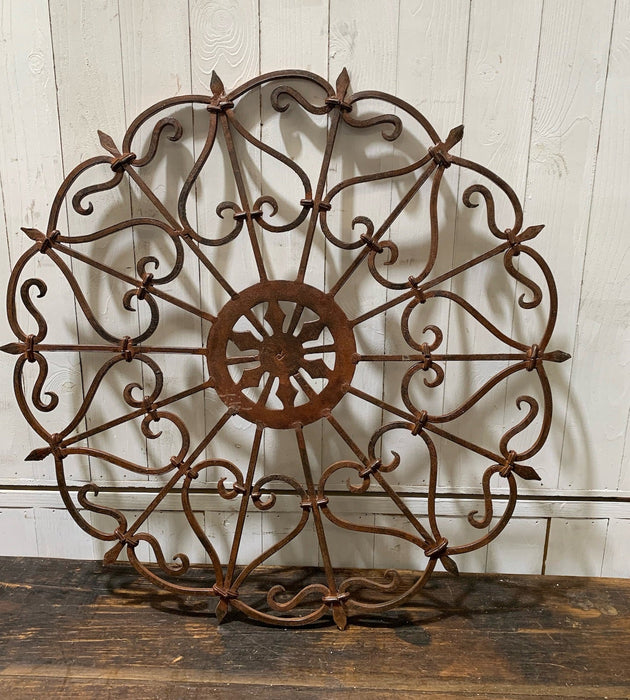 Round  Wrought Iron Wall Art Panel # 4597 Byron