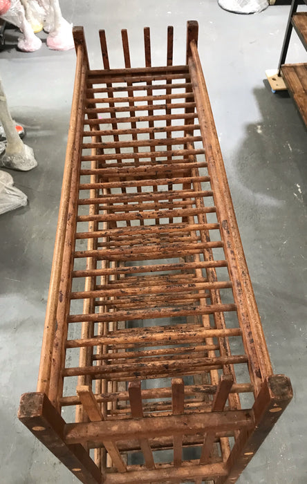 Vintage Industrial French  Wooden Bakers Rack #3708 Byron