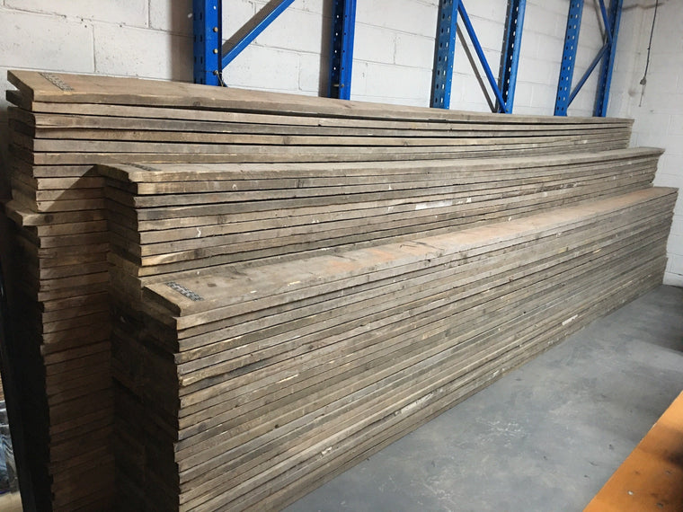 Copy of Dutch 1960s wooden scaffolding planks 5.0 mt long #3318a Byron