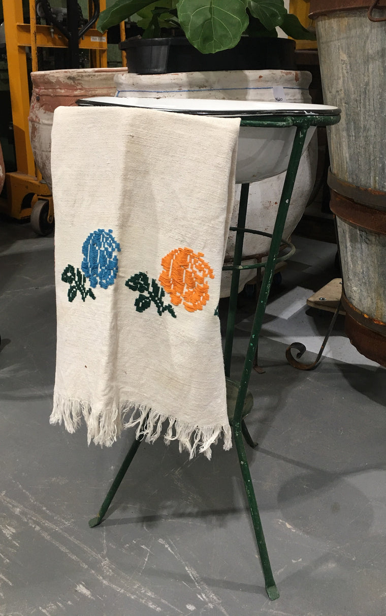 Vintage European Linen Tea Towel  #C165 FREE AUS POSTAGE